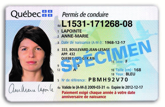 canadian driving license